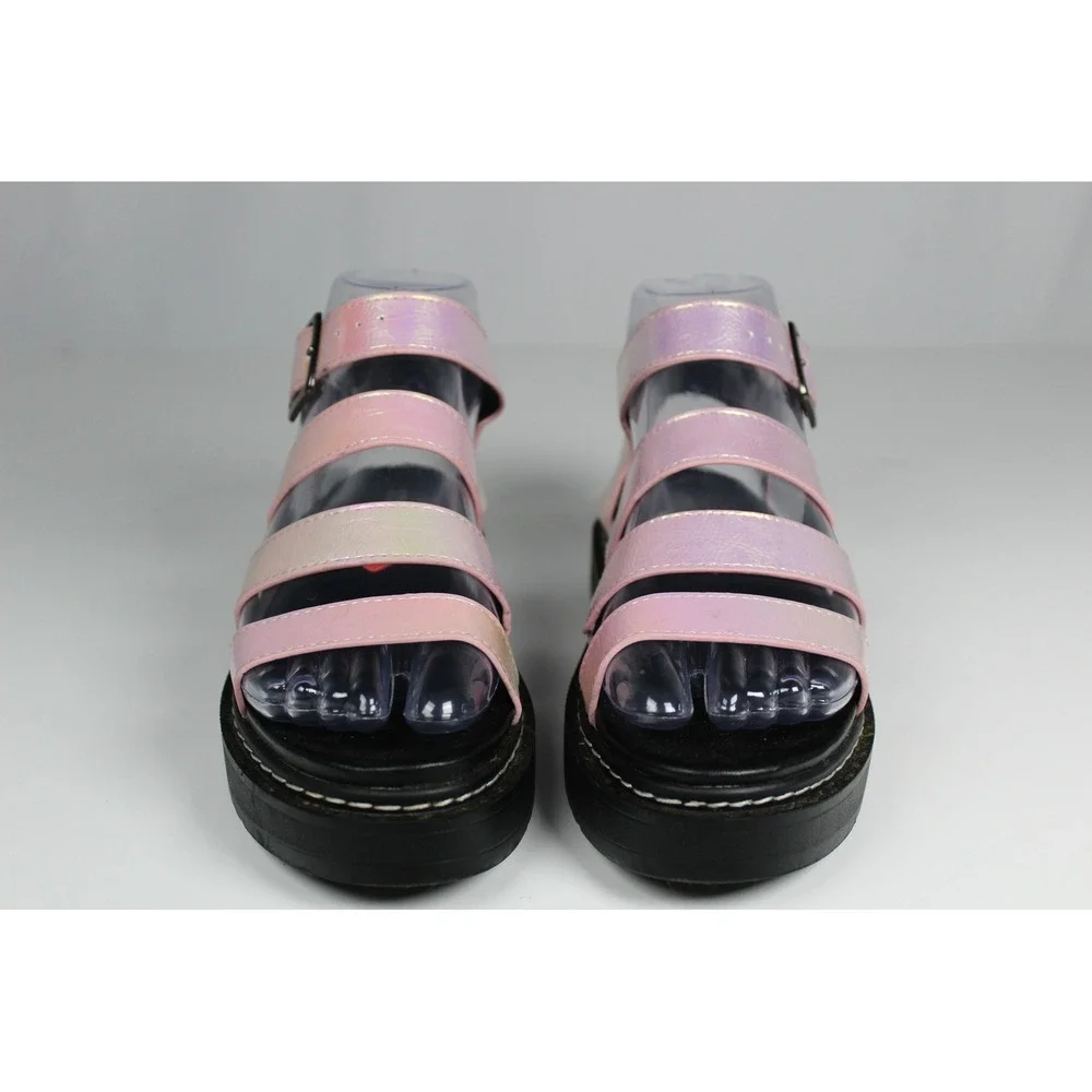 Steve Madden Kids Pink Iridescent Strappy Platform Sandals Size 2